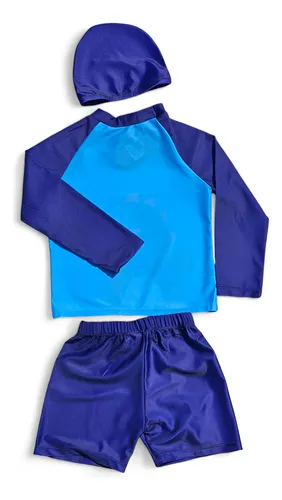 Traje De Baño Mas Gorro Completo De Niños