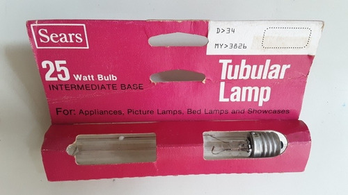 Bombillo Tubular 25watt./110v. Incandescente Made In Usa..