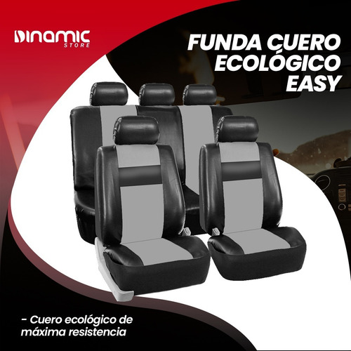 Imagen 5 de 7 de Fundas Cubre Asientos Auto Cuerina Cuero Ecológico Easy