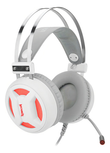 Fone Headset Gamer Redragon Minos H210w Branco Usb Led Branco