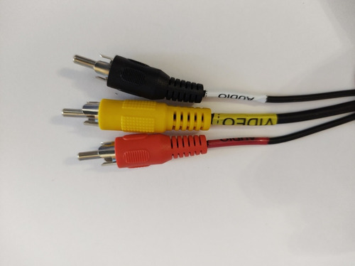 Cable 3 X 3 Rca Con El Cable Video Tamaño Coaxil Hd 3mts 