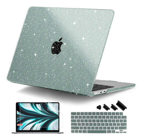 Funda Dongke Para Macbook Air 13 M2 + C/teclado Glitter G