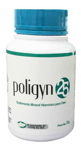 Poligyn 25 1100mg Suplemento Para Cães 30 Comprimidos