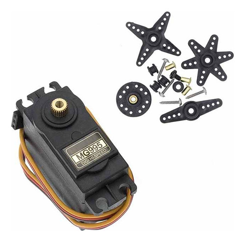 6 Pzs Servomotor Mg995 55g Digital Engranes De Metal