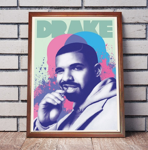 Drake Poster Enmarcado Listo Para Colgar Cuadro