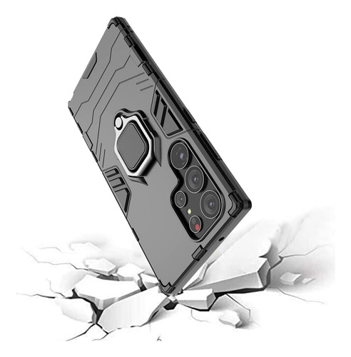 Funda Uso Rudo Carcasa Para Samsung Galaxy S23 Ultra +mica Negro Samsung Galaxy S23 Ultra