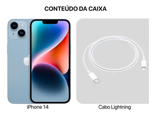 Iphone 14 (256gb) Azul 5g Original Apple Menor Preço + Nf (Novo