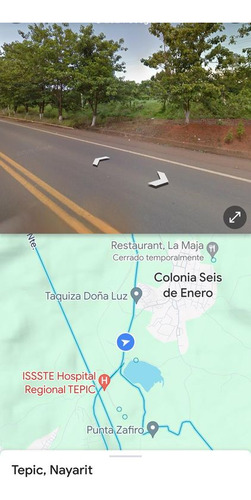 Terreno En Venta A Pie De Carretera Tepic-aguamilpa Cerca De Laguna Mora En Tepic, Nayarit