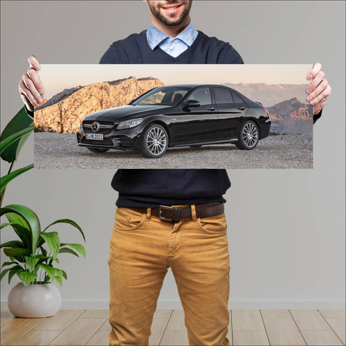 Cuadro 30x80cm Auto 2018 Mercedes Amg C 43 Auto 925