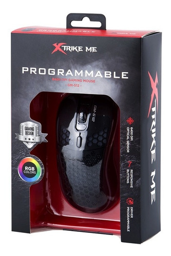 Imagen 5 de 6 de Mouse Gamer Xtrike-me Gm-512 Luz Rgb Pc Gamer 6400 Dpi