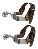 Comprar Par De Esporas Inox Texas Roseta Trevo Cão Médio +correias