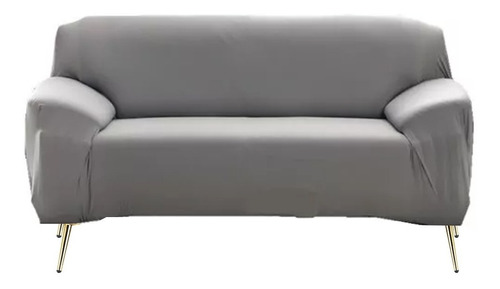 Funda De Sillón 2 C Elasticada Sofa Lavable + Patas Doradas