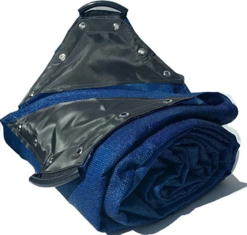 Malla Sombra 4x4 Azul Costura Reforzada Hojillos Y Jaladeras