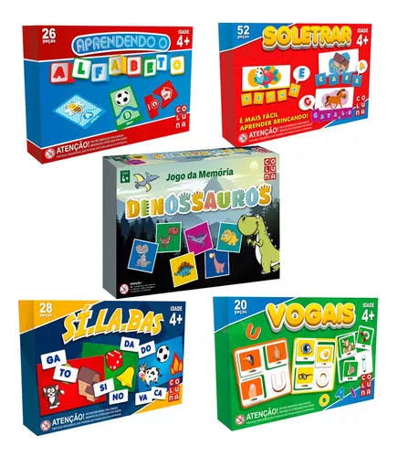 Kit 2 Jogos Pedagógicos Educativos Crianças Idade Escolar