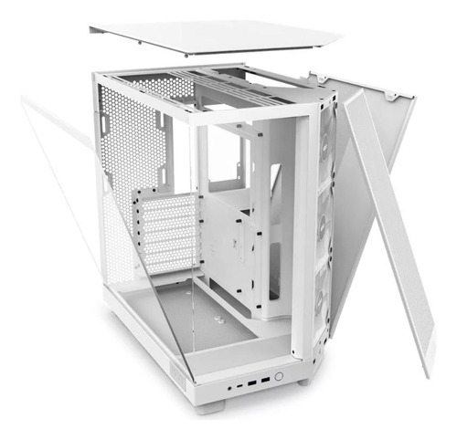 Gabinete Gamer Nzxt H6 Flow Rgb Mid Tower Compacto Branco