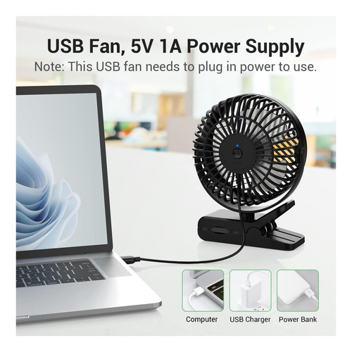 Ventilador De Escritorio Con Clamp De Zipvorb, Ventilador De