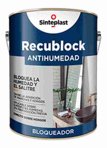 Pintura Latex Antihumedad Recublock Blanco X 4 Lts