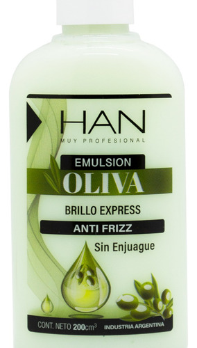 Han Oliva Emulsion Crema Para Peinar Brillo Antifrizz Pelo