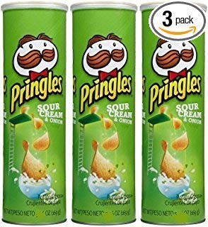 Pringles Crema Agria Y Cebolla Patatas Fritas Chips 5.5 Oz. 