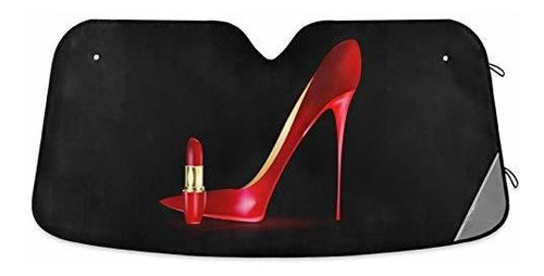 Protector Solar Para Luna Zapato Rojo Lápiz Labial De Tacón 