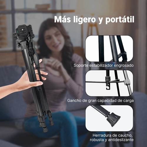 Trípode Para Cámara Profesional Con Control Bluetooth 160cm