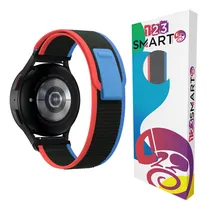 Comprar Pulseira De Nylon Auto-aderente 22mm Marca 123smart Para Samsung Galaxy Watch 46mm R800 Gear S3 Classic Frontier Watch 3 45mm Gear 2 Hitwear Psw02pm Gt 1 2 3 4 46mm - Cor Preto Com Vermelho E Azul