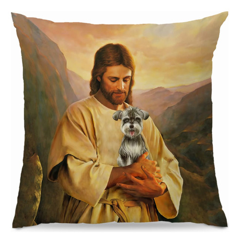 Funda Almohada Religiosa 18 X 18  Divertida Decoracion Perro