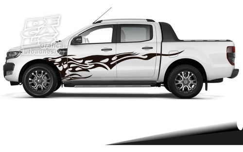 Calco Ford Ranger Tattoo Flame Tunning Tuning Juego