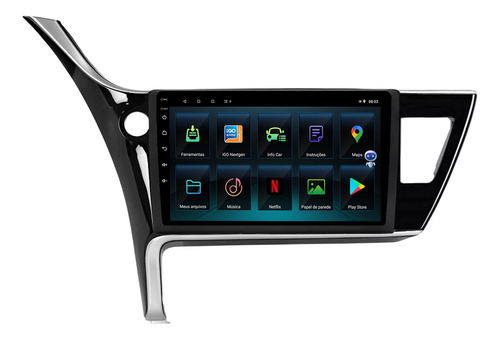 Multimidia Corolla 18/19 9p Qled Android Carplay 2gb 32gb