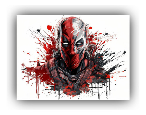 Poster Tela Sublimada Dead Pool Personalizados 75x50cm