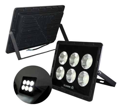 Reflector Led De Iluminación 300w 3000w Ip65 Uso Exteriores Color de la carcasa Negro