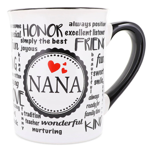 Taza Cottage Creek Nana, Grande, 16 Oz. Taza De Café De Cerá