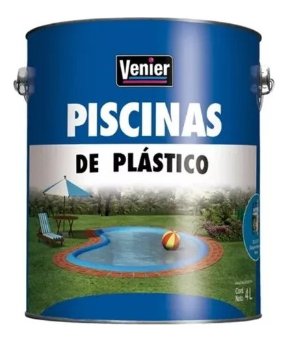 Pintura Piletas Plastico Fibra Vidrio Azul 4l Venier Yanina