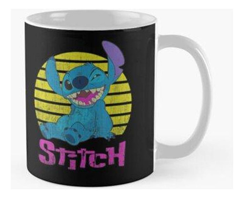 Taza X4 Lindo Stitch Sonriendo Vintage Retro 90s Calidad Pre