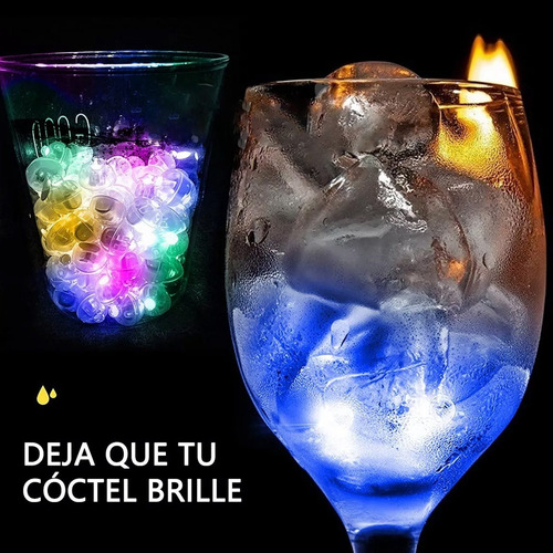 100 Pzs Mini Luces Led Redondas De Globos De Luz De Colores
