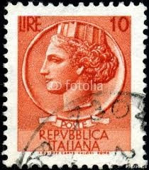 Sello Italiano 1956 Lire 10 Poste Repvbblica Italiana