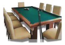Comprar Mesa De Pool Con Tapa Comedor Ping Pong Y 8 Sillas