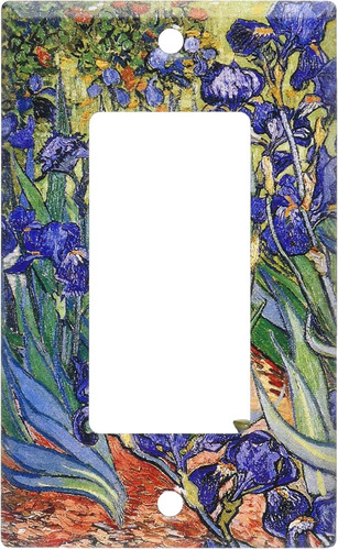 Art Plates - Van Gogh: Placa De Interruptor Irises - Rocker