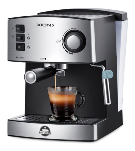 Cafetera Espresso Xion 15 Bares 850w - Bomba Italia Color Negro/Inox