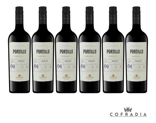 Imagen 1 de 2 de Vino Portillo Merlot Caja X 12 Botellas De 750ml Salentein