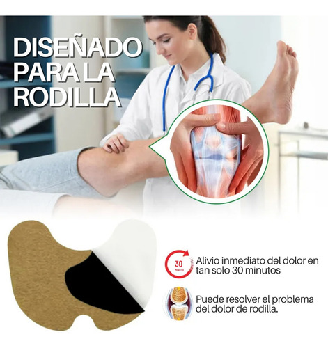 Rodillera Elástica + 10 Parches Calientes Dolor Muscular Rod