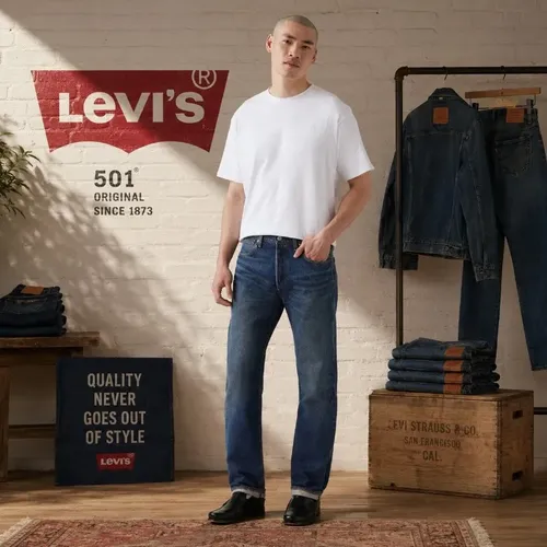 Calça Jeans Masculina Levis 501 Selvedge Denim 005013659
