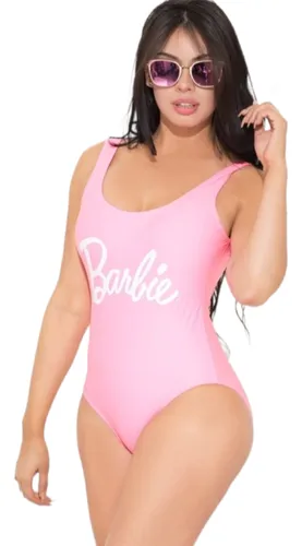 Se infla Impuro Disparo Traje De Bano Rosa Barbie | MercadoLibre 📦