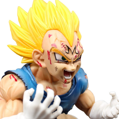 Figura Dragon Ball Z Vegeta Gigante Saiyan En Pedestal 28cm