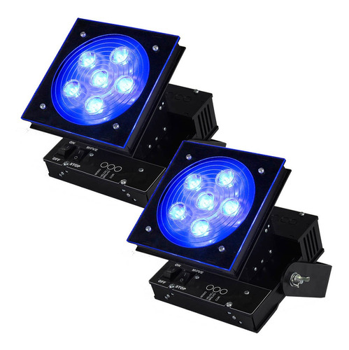 2 Mini Moving Deltrônica Canhão Refletor Par Led Rgb 18w