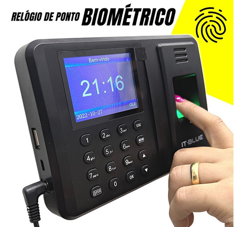 Máquina Ponto Relógio Biométrico Digital Eletrônico Empresa