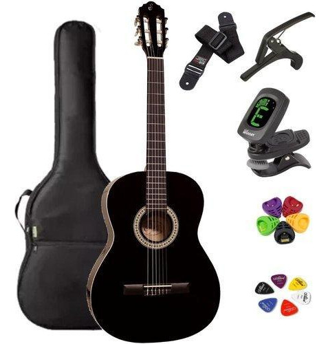 Violão Acústico Giannini Clássico Nylon N-14 Bk + Kit4kl