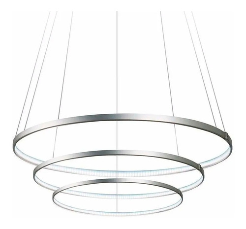 Colgante Led Saturno Aros Triple 1 Mt Diseño Moderno Deco