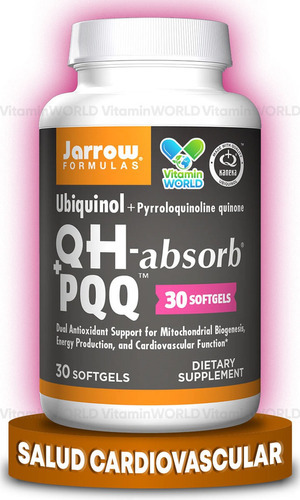 Jarrow Formulas Ubiquinol Qh-absorb + Pqq 30 Softgels Sabor Sin Sabor
