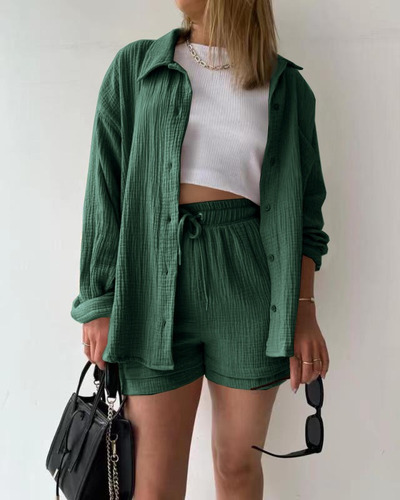 Conjunto De Traje Casual Moderno De 2 Piezas De Manga Larga